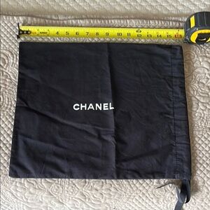 CHANEL Black Drawstring Bag